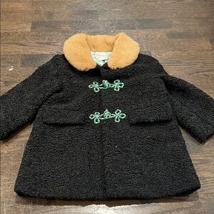 Gucci Kids Black Faux Fur Coat